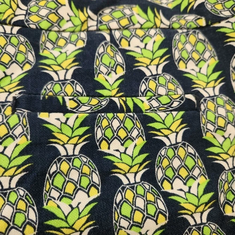 Banana Republic Pineapple Print Shorts Lime Green‎ and Blue Women's Size 4